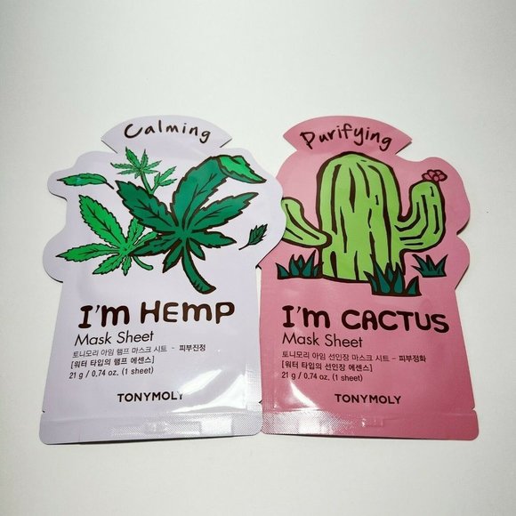 Tony Moly DUO I'm Real Sheet Mask Hemp Cactus - Picture 1 of 2